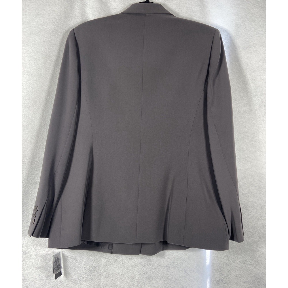 Kasper 2PC Pant Suit Women's 12 Gray Blazer Buttons Long Sleeve Fieldstone New - Picture 4 of 14